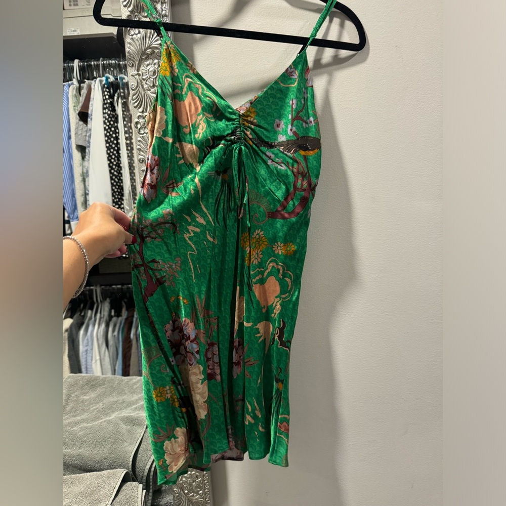Zara Green Floral Dress